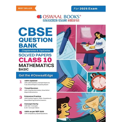 Oswaal CBSE Question Bank Class 10 Mathematics (Basic), Chapterwise and Topicwise Solved Papers For Board Exams 2025 - Paperback