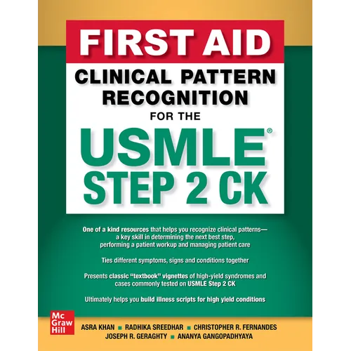 First Aid Clinical Pattern Recognition for the USMLE Step 2 Ck - Paperback