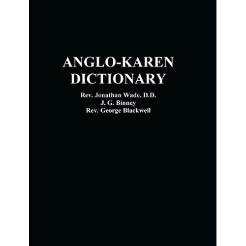 Anglo-Karen Dictionary - Hardcover
