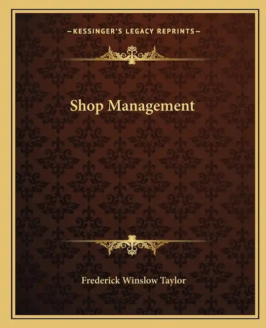 Shop Management - Paperback