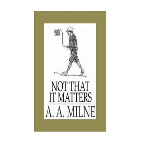 Not that it Matters - Paperback