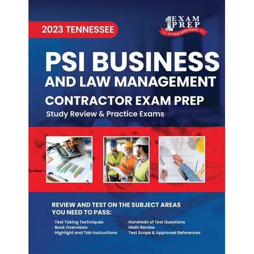 2023 Tennessee Contractor Business and Law Management Exam Prep: 2023 Study Review & Practice Exams - Paperback