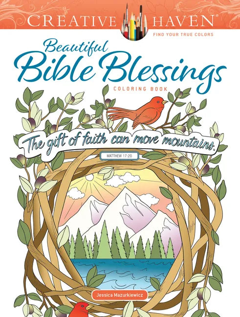 Creative Haven Beautiful Bible Blessings Coloring Book - Paperback