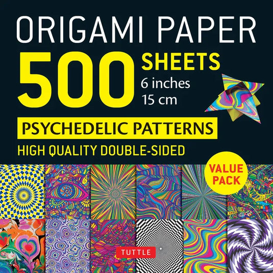 Origami Paper 500 Sheets Psychedelic Patterns 6 (15 CM): Tuttle Origami Paper: Double-Sided Origami Sheets Printed with 12 Different Designs (Instruct - Loose Leaf