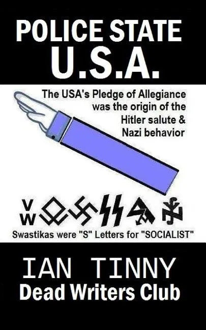 POLICE STATE USA -the Pledge of Allegiance was the origin of Hitler salutes + Nazi behavior, Swastikas were 