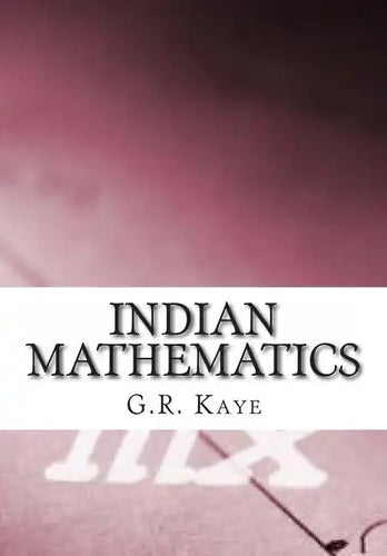 Indian Mathematics - Paperback
