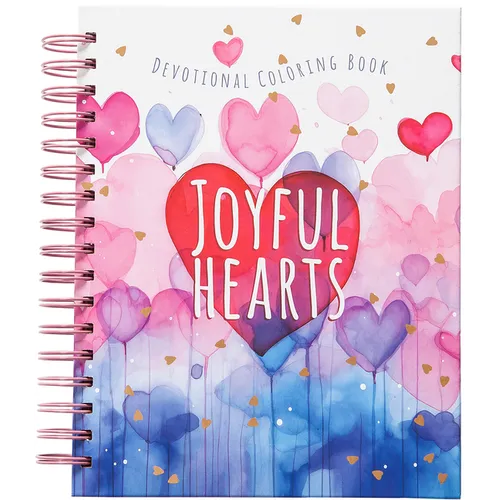Joyful Hearts: Devotional Coloring Book - Spiral
