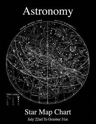 Astronomy Star Map Chart July 22nd To October 31st - Paperback