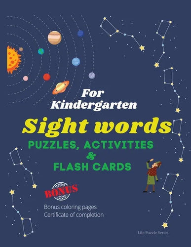 Sight Words Puzzles, Activities & Flashcards: For Kindergarten - Paperback