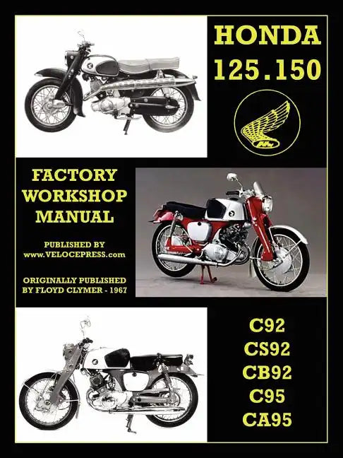 Honda Motorcycles Workshop Manual 125-150 Twins 1959-1966 - Paperback