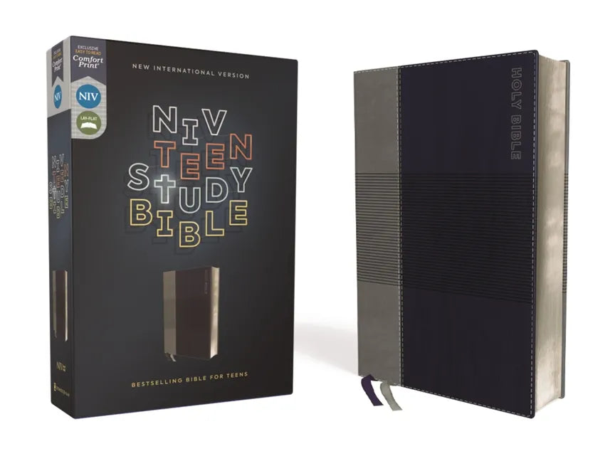 Niv, Teen Study Bible (for Life Issues You Face Every Day), Leathersoft, Blue, Comfort Print - Imitation Leather