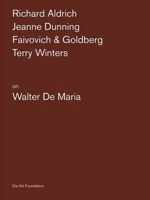 Artists on Walter de Maria - Paperback