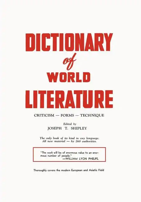 Dictionary of World Literature - Paperback
