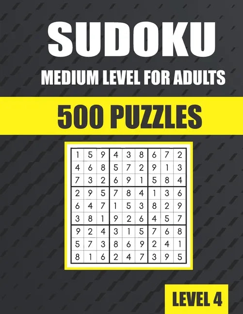 Sudoku Medium Level for Adults 500 Puzzles: sudoku puzzle books for adults - Paperback