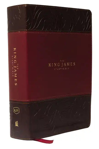 The King James Study Bible, Imitation Leather, Burgundy, Indexed, Full-Color Edition - Imitation Leather