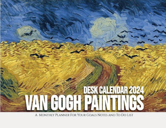 Van Gogh Paintings Desk Calendar 2024: A Monthly Planner For Your Goals, Notes, and To-Do List - Paperback