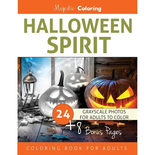 Halloween Spirit: Grayscale Coloring Book for Adults - Paperback