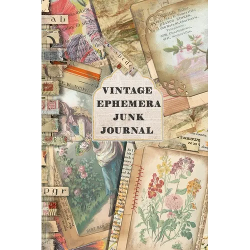 Vintage Ephemera Junk journal: Full colour slimline paperback journalling book for creating your own sketchbooks - Emphera elements for decoupage, jo - Paperback