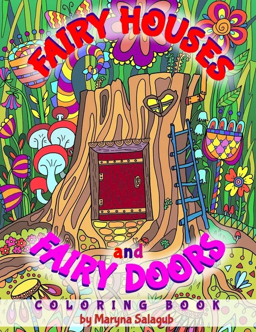 Fairy houses and fairy doors coloring book - Paperback