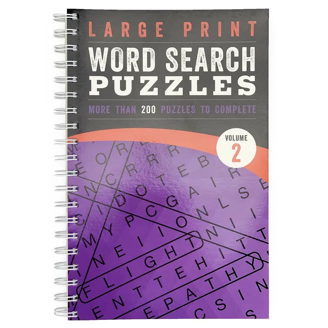 Large Print Word Search Puzzles Purple: More Than 200 Puzzles to Complete - Spiral