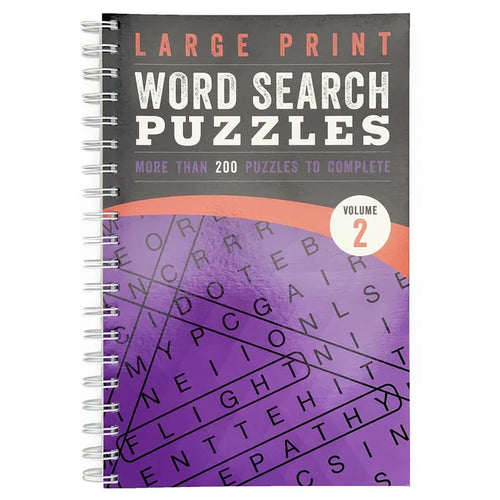 Large Print Word Search Puzzles Purple: More Than 200 Puzzles to Complete - Spiral