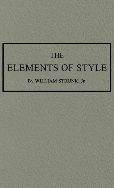The Elements of Style: The Original 1920 Edition - Hardcover