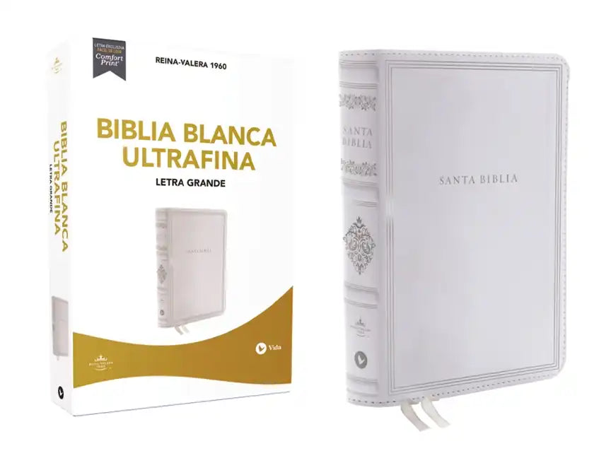 Rvr60, Santa Biblia, Ultrafina, Letra Grande, Bodas, Bautismo, Presentación/Dedicación Y Cumpleaños, Leathersoft, Blanco, Comfort Print - Imitation Leather