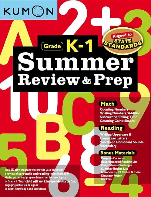 Kumon Summer Review and Prep K-1 - Paperback