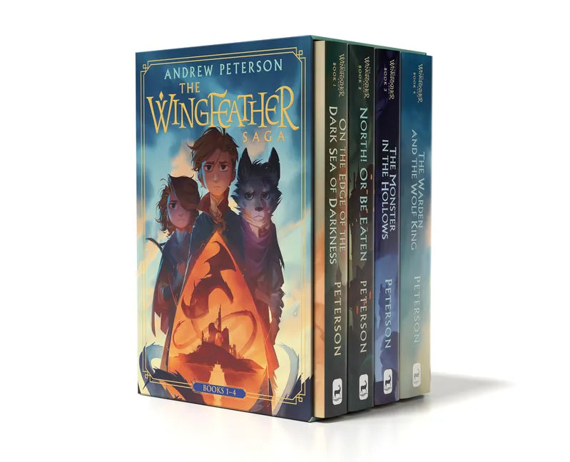 Wingfeather Saga Boxed Set: On the Edge of the Dark Sea of Darkness; North! or Be Eaten; The Monster in the Hollows; The Warden and the Wolf King - Hardcover