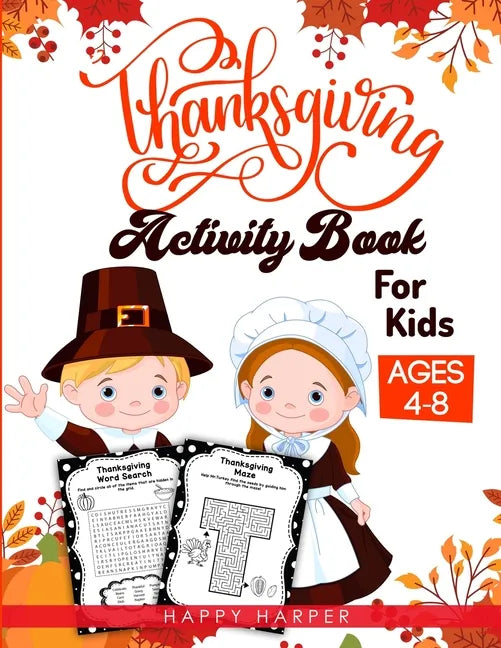 Thanksgiving Activity Book For Kids - Paperback