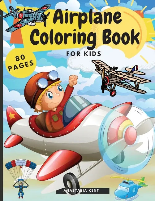 Airplane Coloring Book for Kids - Paperback