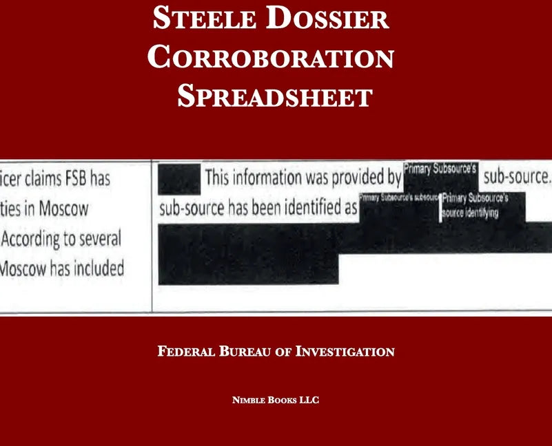 Steele Dossier Corroboration Spreadsheet - Hardcover