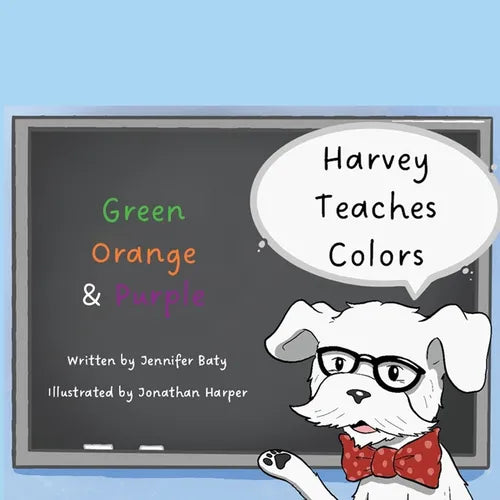 Harvey Teaches Colors: Green, Orange & Purple - Paperback