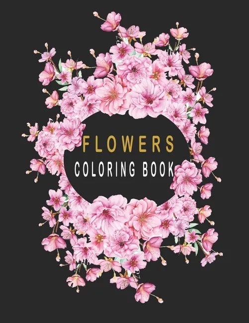 flower coloring book: Color with Grayscale Coloring Book for Adults Relaxation - Paperback