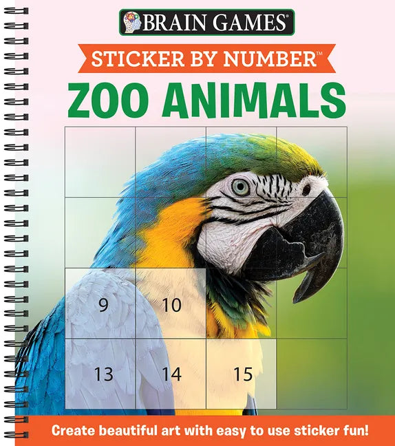 Sticker by Number: Zoo Animals - Spiral