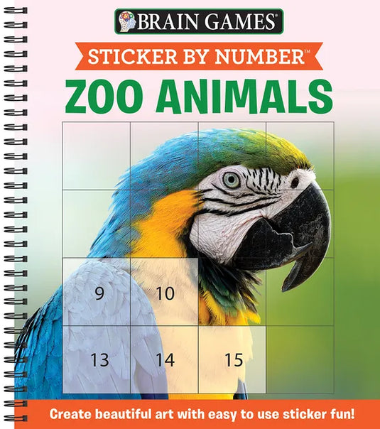 Sticker by Number: Zoo Animals - Spiral
