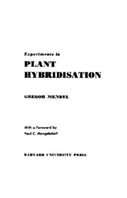 Experiments in Plant Hybridisation - Paperback