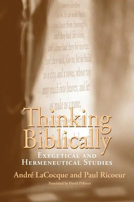 Thinking Biblically: Exegetical and Hermeneutical Studies - Paperback