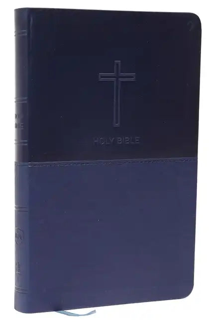 NKJV, Value Thinline Bible, Standard Print, Imitation Leather, Blue, Red Letter Edition - Imitation Leather