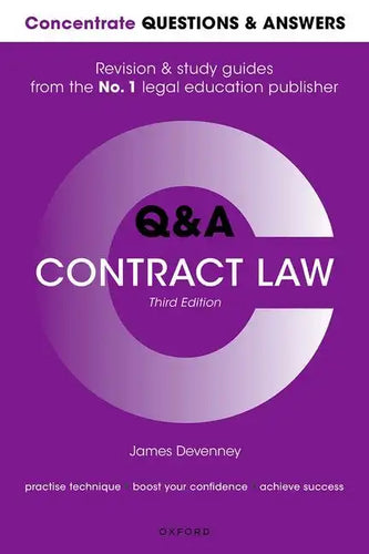 Concentrate Questions and Answers Contract Law: Law Q&A Revision and Study Guide - Paperback