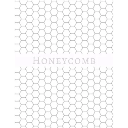 Honeycomb: Hex paper (or honeycomb paper), This large hexagons measure .5