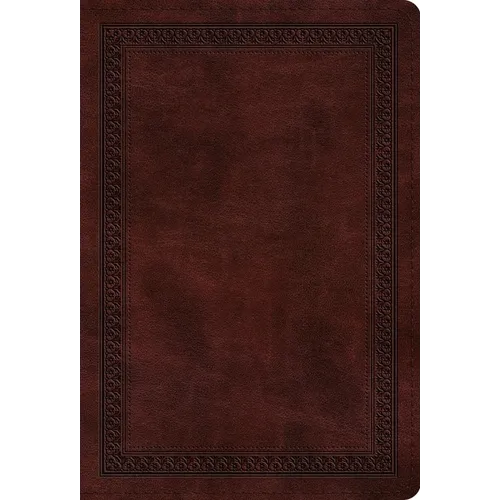 ESV Large Print Compact Bible, Red Letter (Trutone, Mahogany, Border Design)