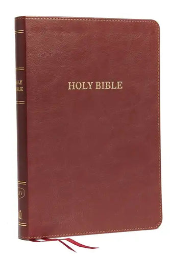 KJV, Thinline Bible, Large Print, Imitation Leather, Burgundy, Indexed, Red Letter Edition - Imitation Leather