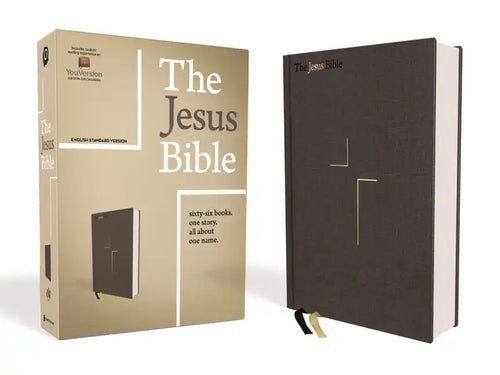 The Jesus Bible, ESV Edition, Cloth Over Board, Grey - Hardcover
