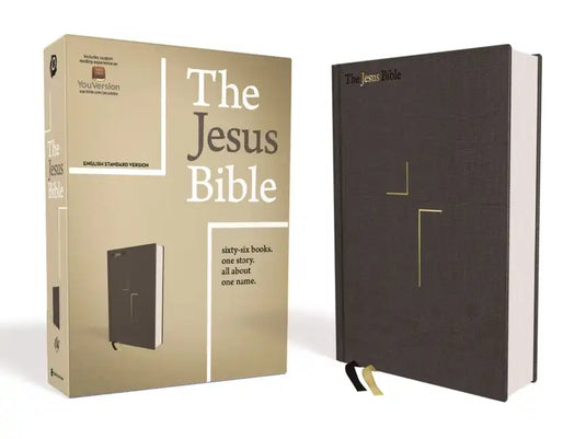 The Jesus Bible, ESV Edition, Cloth Over Board, Grey - Hardcover