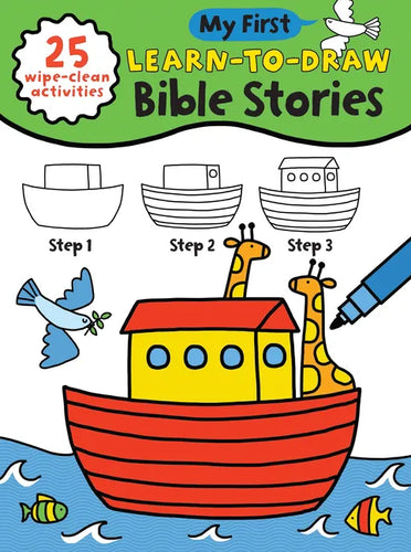 My First Learn-To-Draw: Bible Stories: (25 Wipe Clean Activities + Dry Erase Marker) - Spiral