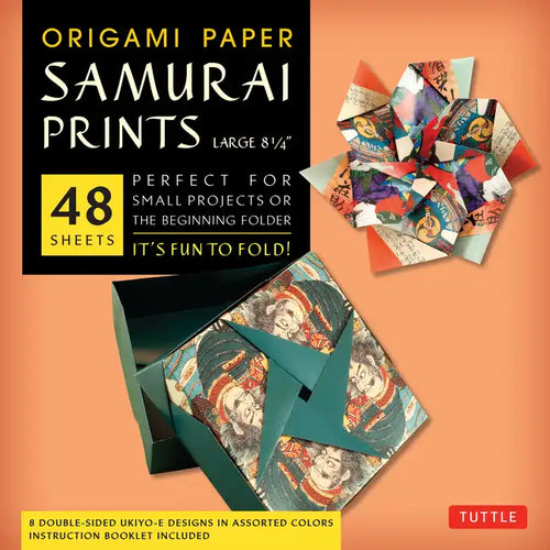 Origami Paper - Samurai Prints - Large 8 1/4 - 48 Sheets: Tuttle Origami Paper: Origami Sheets Printed with 8 Different Designs: Instructions for 6 Pr - Loose Leaf