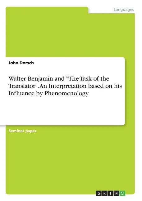 Walter Benjamin and 
