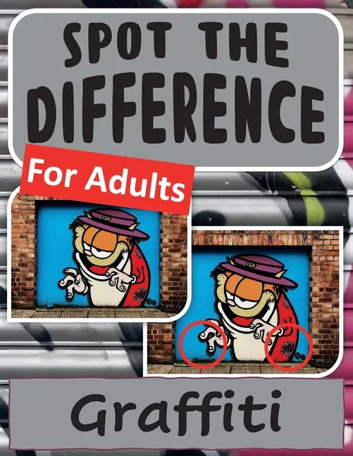 Spot the Difference Book for Adults - Graffiti - Paperback