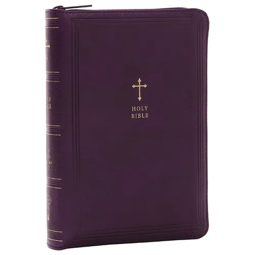 KJV Holy Bible: Compact with 43,000 Cross References, Purple Leathersoft Zipper Closure, Red Letter, Comfort Print: King James Version - Imitation Leather